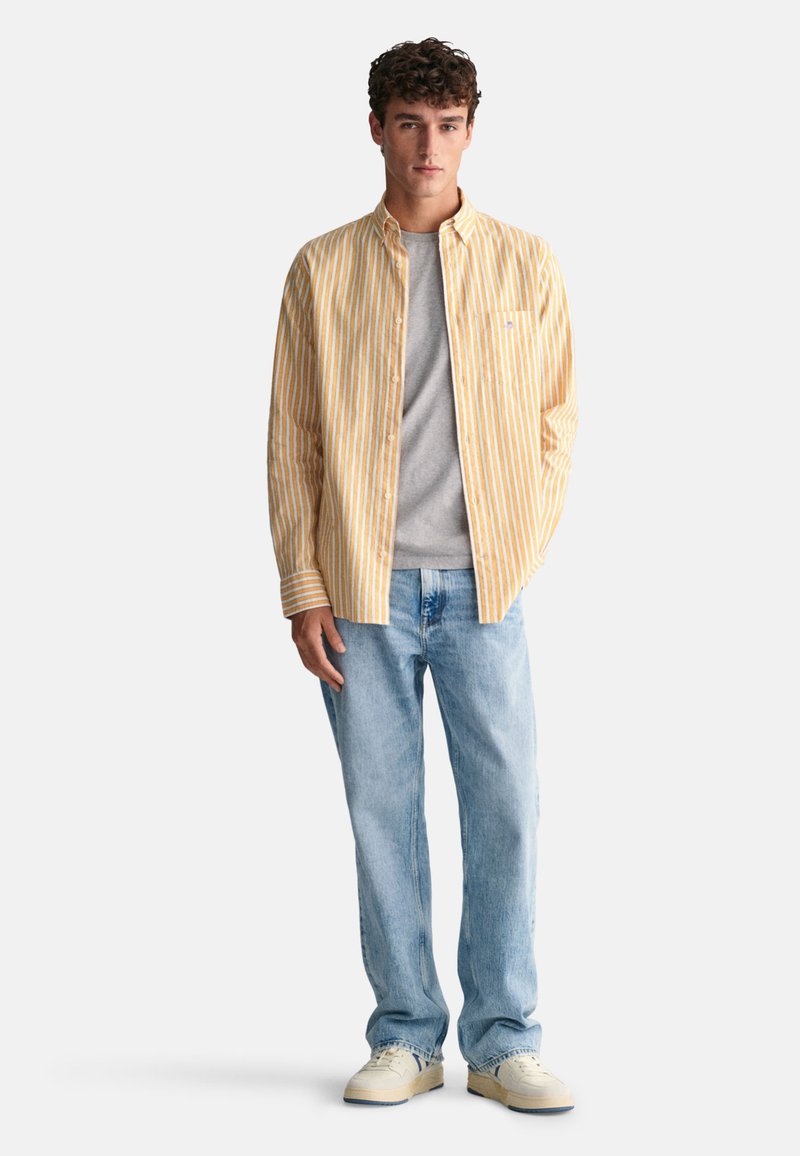 GANT REGULAR FIT DE A RAYAS - Košile - medal yellow