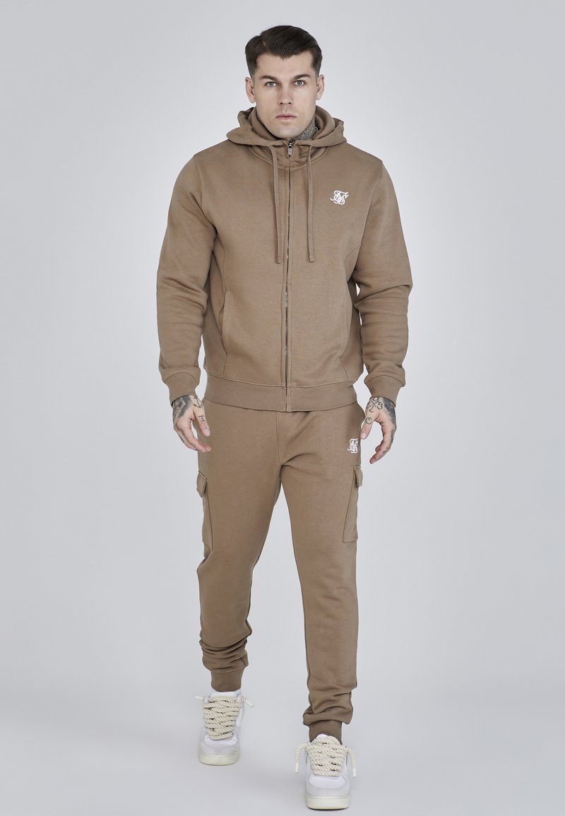SikSilk Sweater met rits bruin