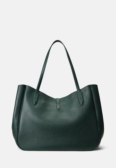 Polo Ralph Lauren POLO ID LEATHER LARGE TOTE - Veľká kabelka - bottle green