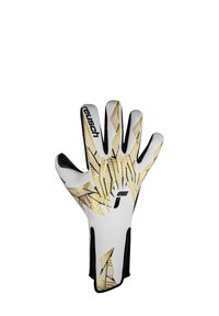 Reusch CONTACT GLUEPRINT STRAPLESS - Guanti da portiere - white/gold/black
