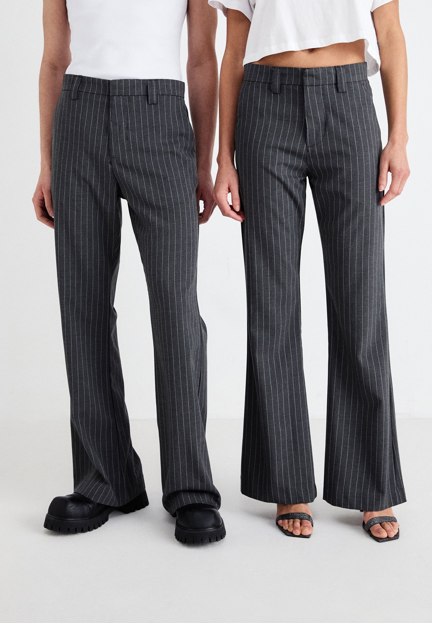 Pantalon Palazzo Femme Rayé Multicolore - Taille 8 à 14 - Haute Taille - Jambe Large évasée