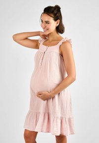 JoJo Maman Bébé FRILL SLEEVE - Camicia da notte - pink