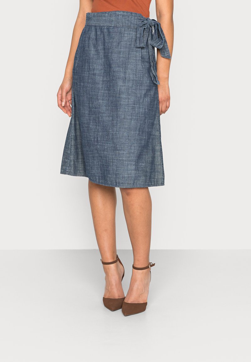 Damen Jeansröcke | Noa Noa LIGHT WEIGHT INDIGOWickelrockdenim dark blue/stone-blue denim - DL35643 Damen Jeansröcke | Noa Noa LIGHT WEIGHT INDIGOWickelrockdenim dark blue/stone-blue denim - DL35643