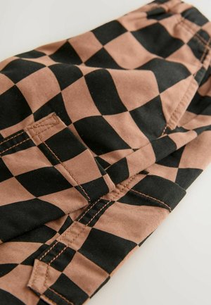 Next SIDE PULL-ON STANDARD - Pantalones - black tan checkerboard