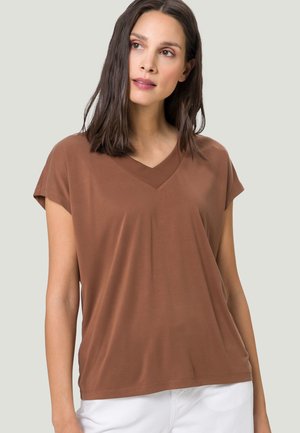 V-AUSSCHNITT - T-shirt basic - almond