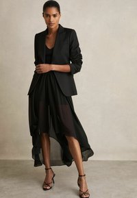 Reiss REGULAR FIT - LUCIE OVERLAY LOW - Stoffhose - black