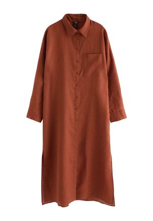 Lindex, MIDI - Abito a camicia - dark dusty orange