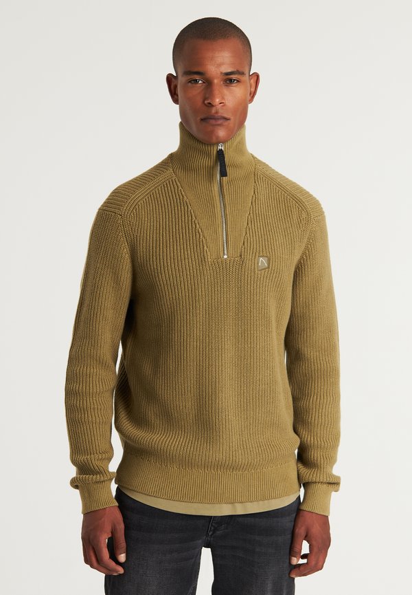 OLIVER HALF ZIP - Strickpullover