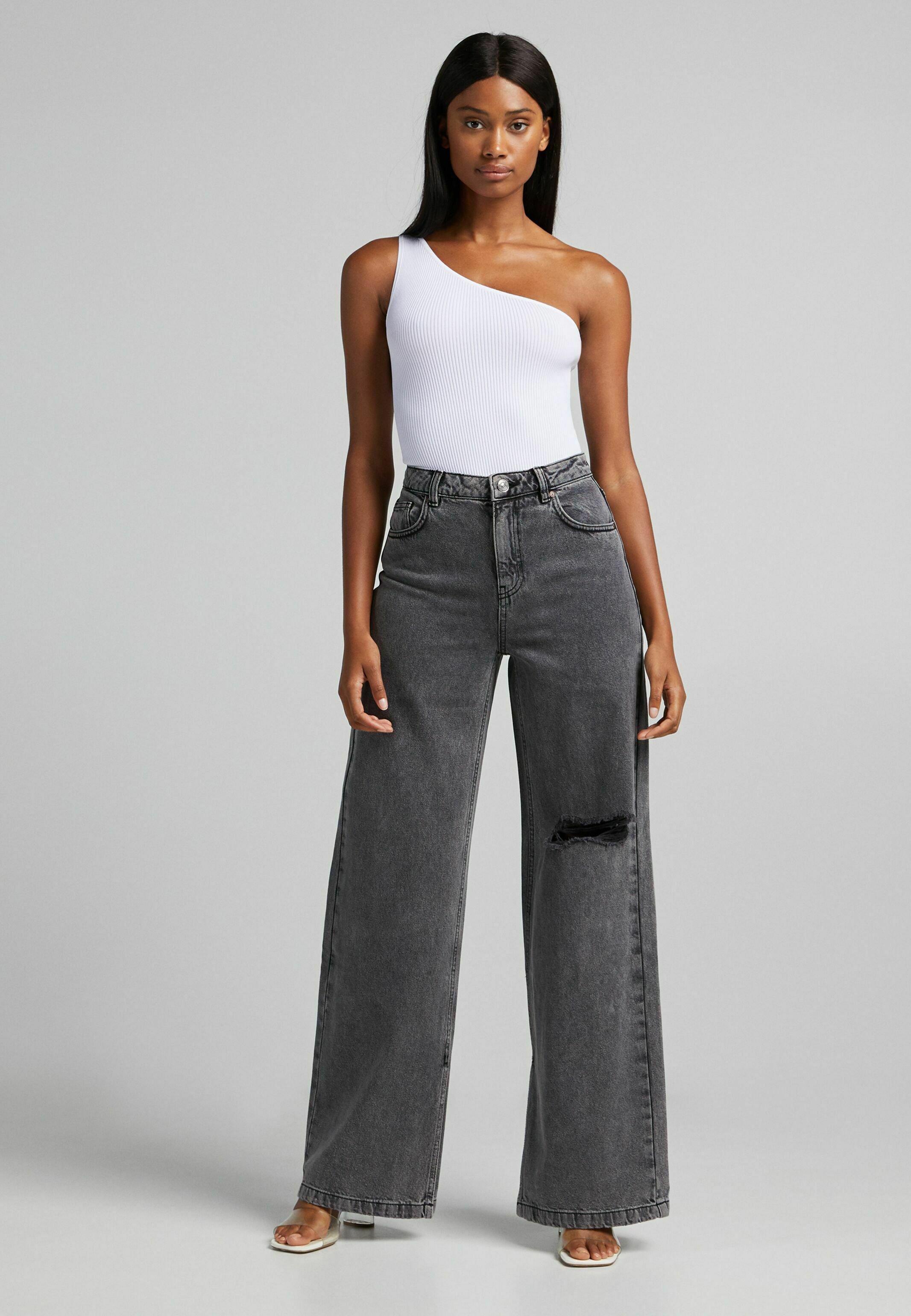 Grey wide jeans Clearance