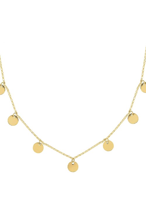 COLLANA DA DONNA CON PUNTO LUCE IN ORO GIALLO 18 KT E ZIRCONE
