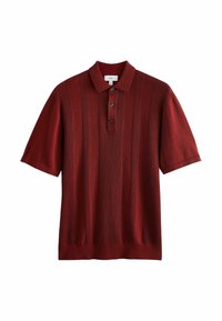 Next VERTICAL TEXTURE - REGULAR FIT - Poloshirt - rust brown