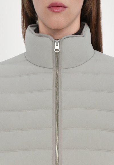 CLOSED QUILTED ZIP JACKET - Žieminė striukė - mud grey