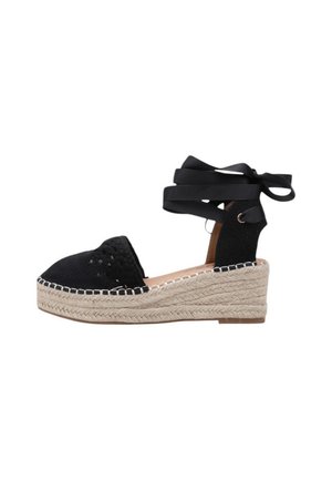 CANELLE - Sandalias de cuña - black