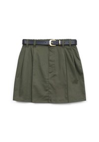 CON PINCES - Gonna a campana - verde militare scuro