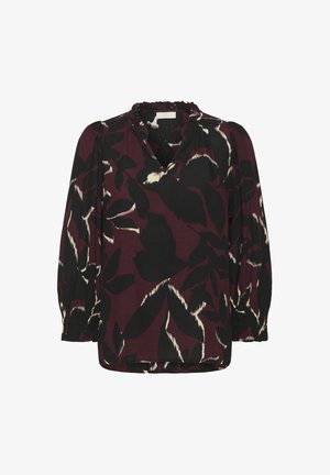 Kaffe LINDA AMBER - Blúz - windsor wine black flower