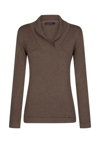 SHAWL COLLAR - Svetr - taupe