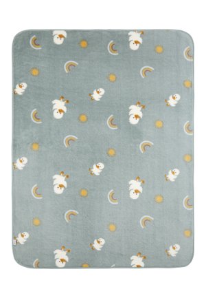 PL�SCHDECKE EDDA - Baby blanket - dunkelgrün meliert