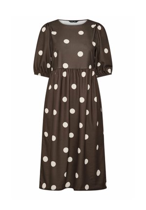 Yours Clothing, PLUS SIZE MAXI DRESSES - Jerseyjurk - chocolate