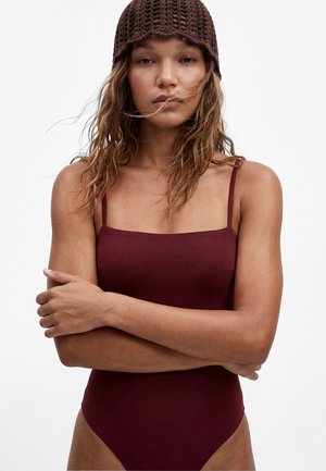 Koton, STRAPLESS SWIMSUIT . - Badeanzug - bordeaux