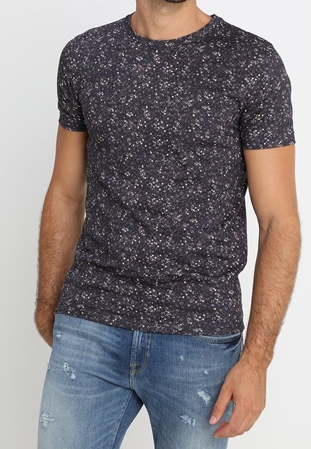 Selected Homme T-shirt med print - black