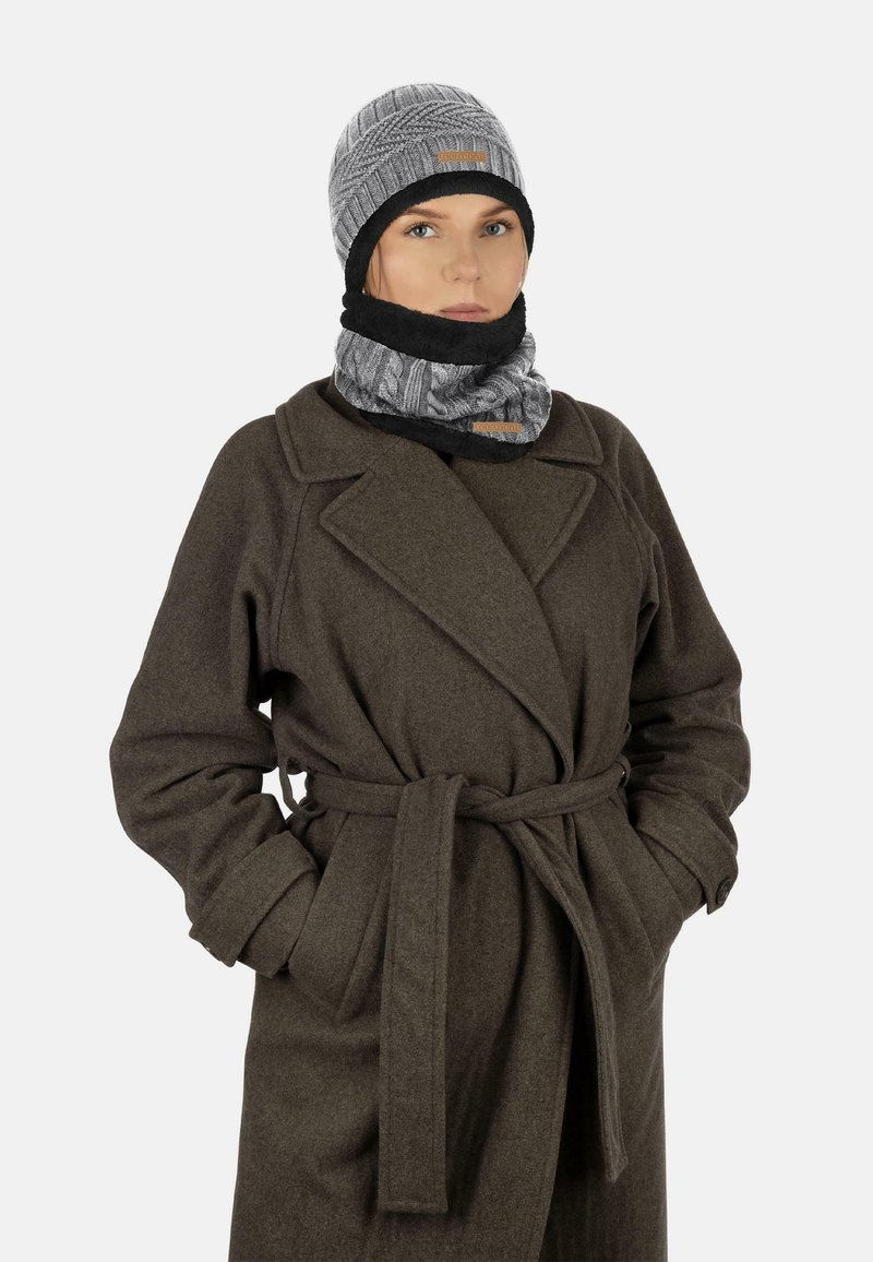 Normani Mütze - grau schwarz