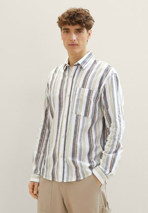 RELAXED - Hemd - beige green multi stripe