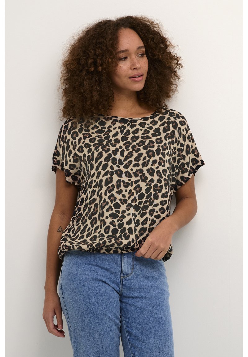KAFFE JOEY Leopard Print Mesh