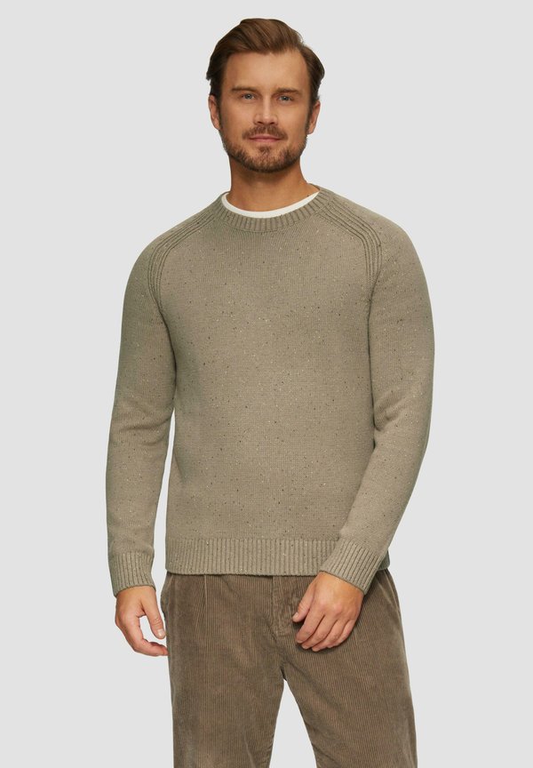 CREW NECK - Strickpullover - hellbraun