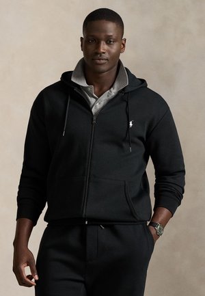 DOUBLE-KNIT FULL-ZIP HOODIE - Kapuzenpullover - black