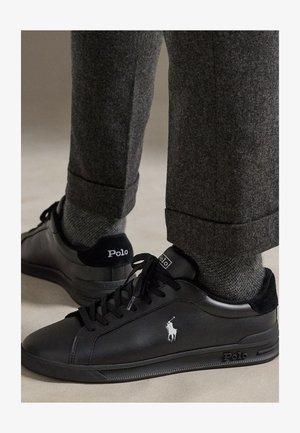 Polo Ralph Lauren BEDFORD LEATHER SUEDE SNEAKER UNISEX - Sneakers low - black/soft grey