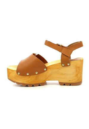 KICK WEDGE WISE - Sandali con zeppa - camel