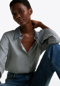 Tommy Hilfiger PRINT - Button-down blouse - mini geo flint blue