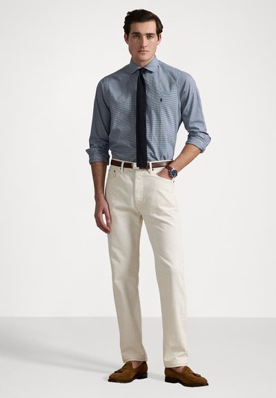 Polo Ralph Lauren CUSTOM FIT HOUNDSTOOTH TWILL SHIRT - Camisa - white/navy