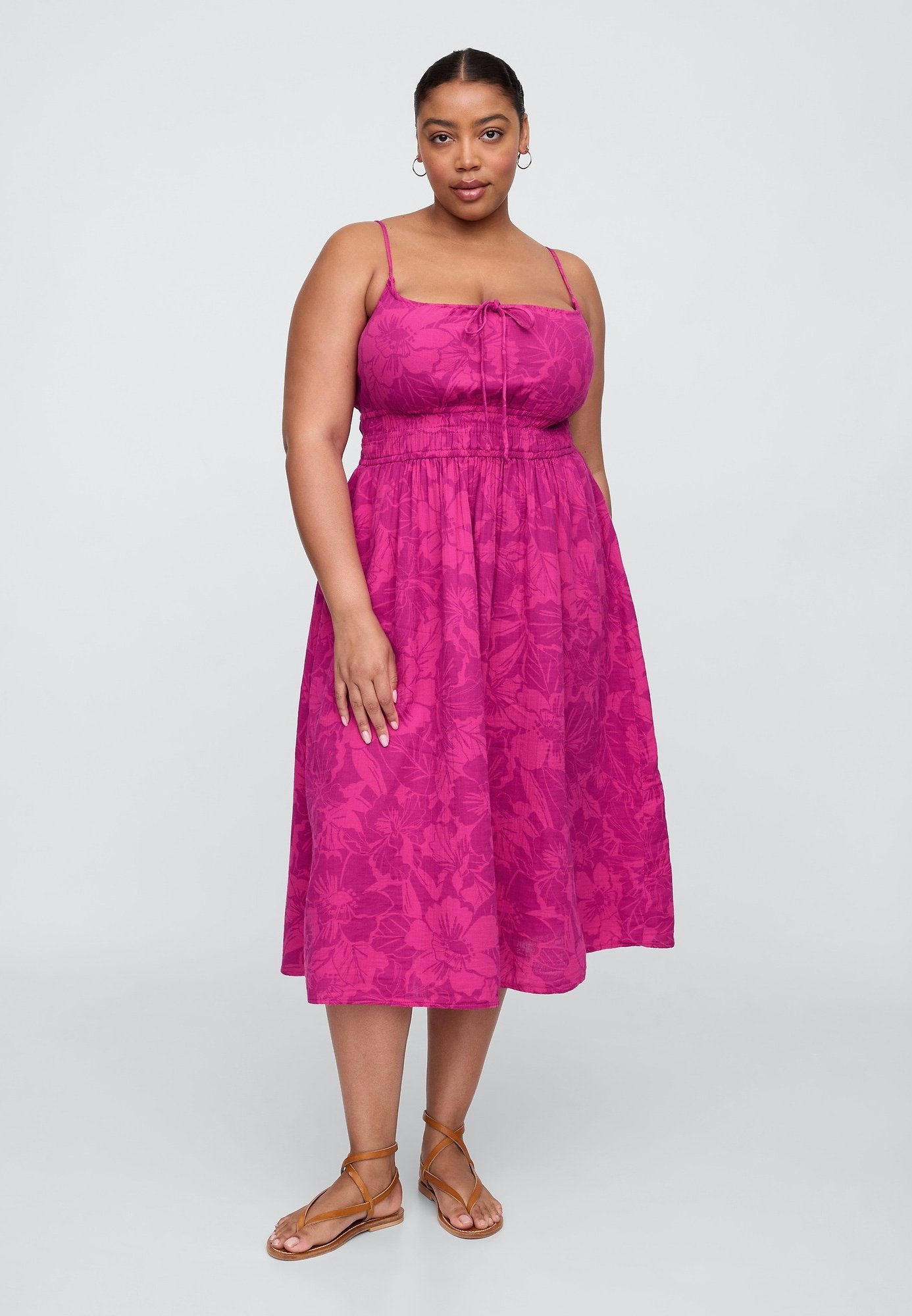knee length dresses for ladies PRECIOSA Low Back Midi Dress with Pockets and Bow Tie on Shoulder (Eme –  Zoo Label main image 0