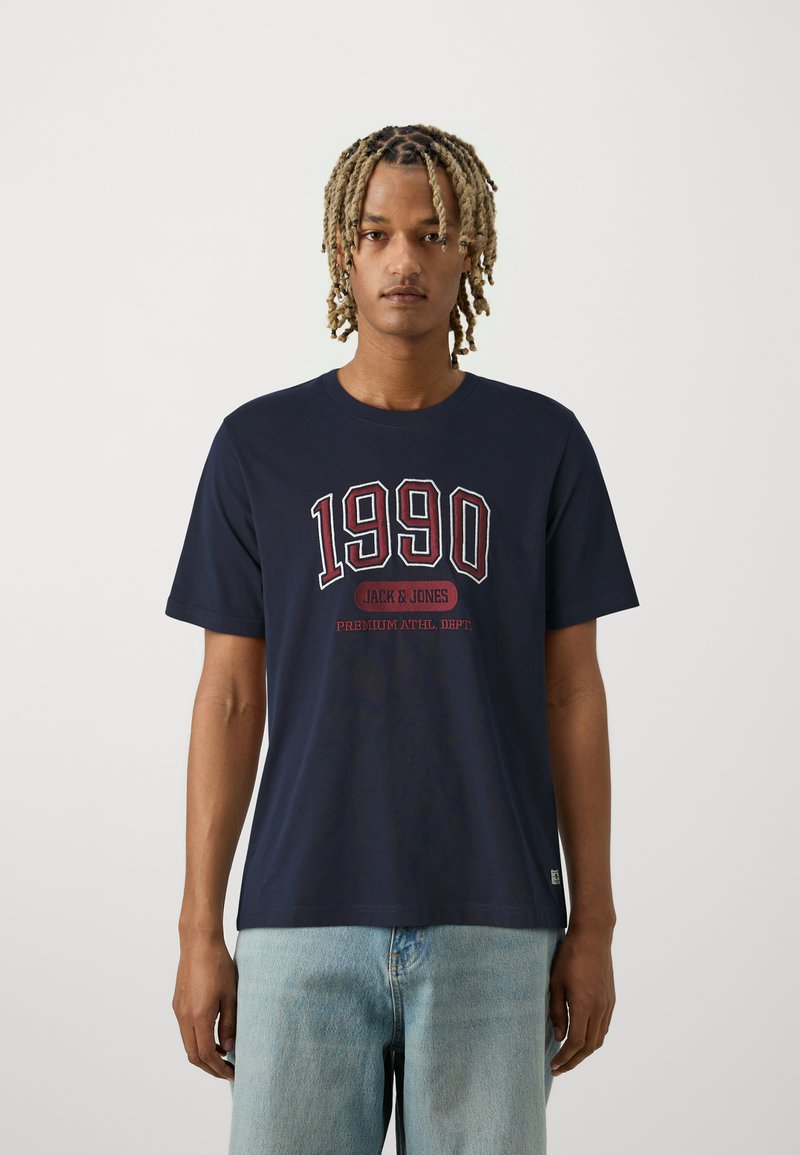 Jack & Jones PREMIUM JPRBLUDOUGLAS TEE - T-Shirt print - maritime blue