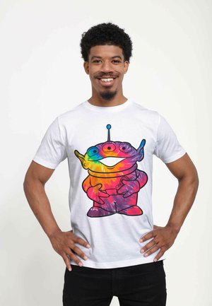TOY STORY TIE DYE ALIEN UNISEX - Triko s potiskem - white