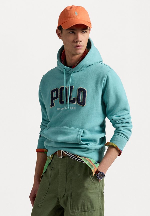 THE RL FLEECE LOGO HOODIE - Sweatshirt - deep seafoam