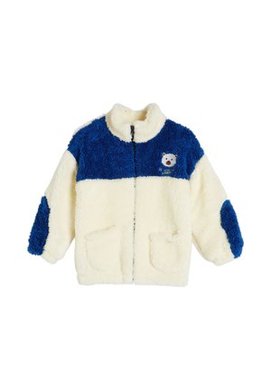HIGH NECK ZIPPER CLOSURE BLOCK - Forro polar - beige