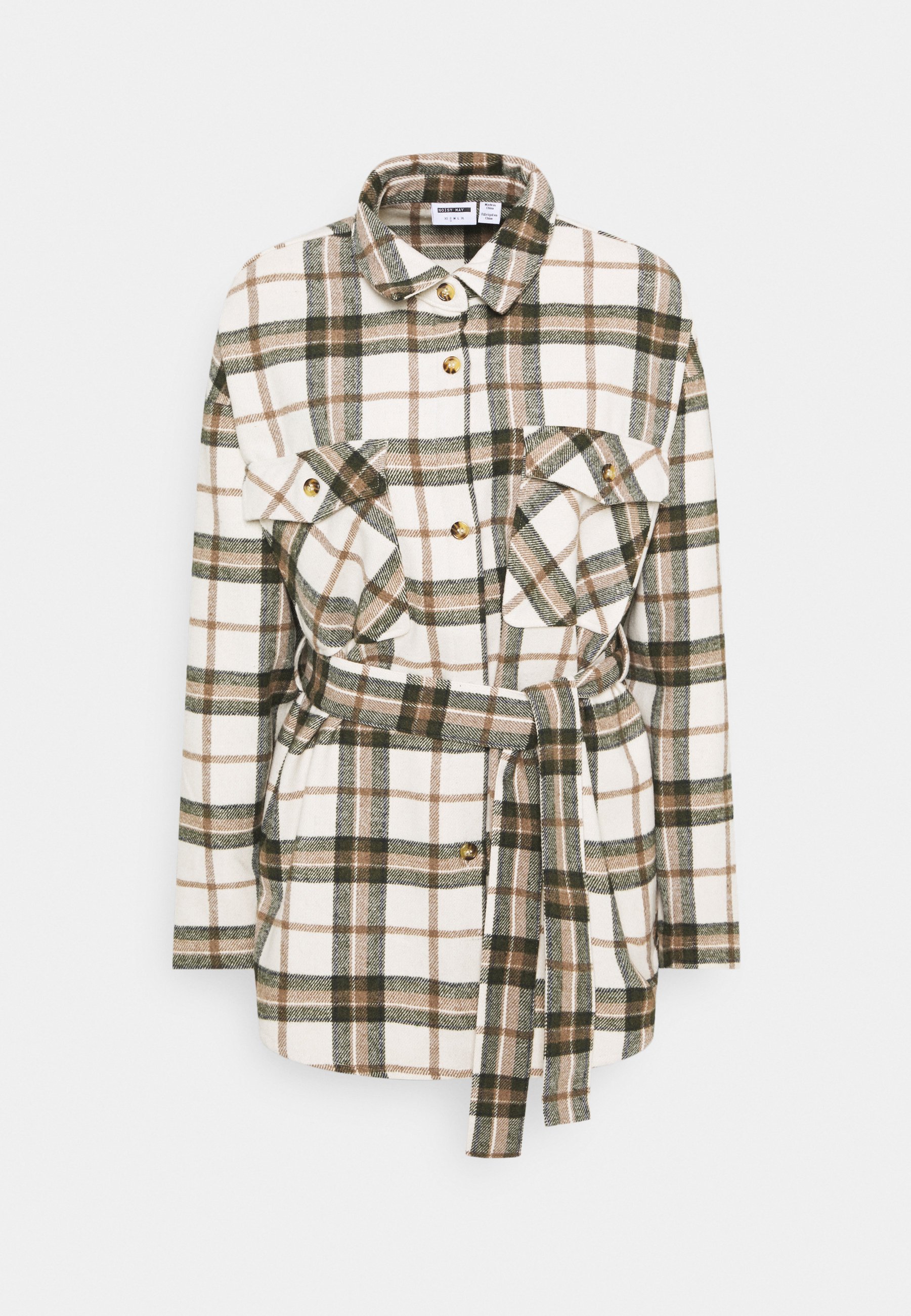 NMFLANNY BELTED SHACKET - Short coat 