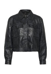 KAVALLIS LEATHER JACKET - Veste en cuir - washed black leather