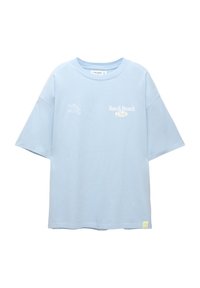 RUN & BRUNCH CLUB - T-shirt med print - light blue