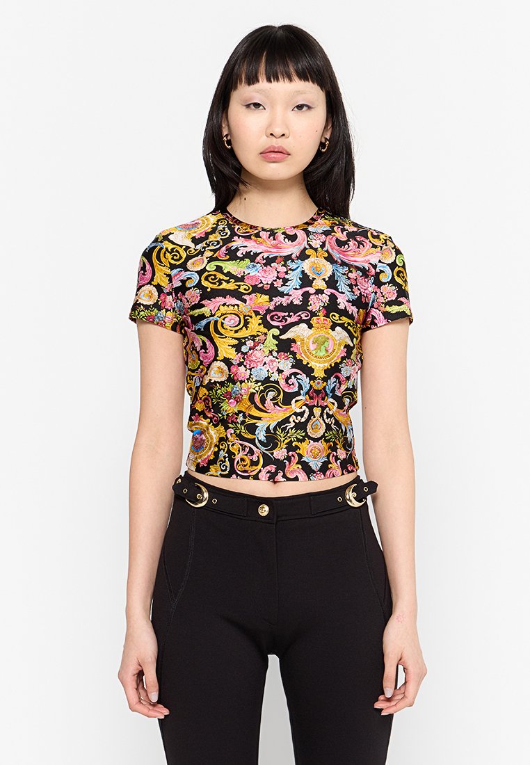 Versace Jeans Couture T-shirt print antraciet gemêleerd