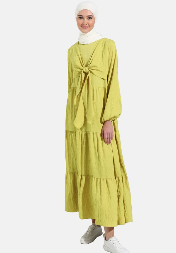 TIE DETAIL AEROBIN RUFFLED MODEST-OIL-BENIN - Freizeitkleid