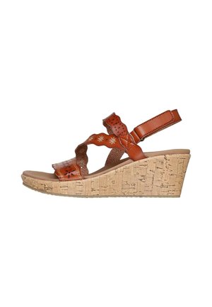 BEVERLEE CHERISHED AURA - Sandalen met sleehak - marrón