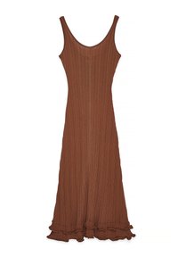 FRILL - Maxi-jurk - brown