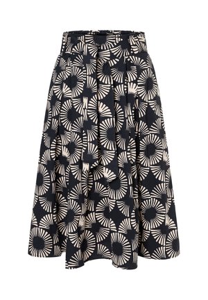 More & More MIT PRINT - A-line skirt - black beige