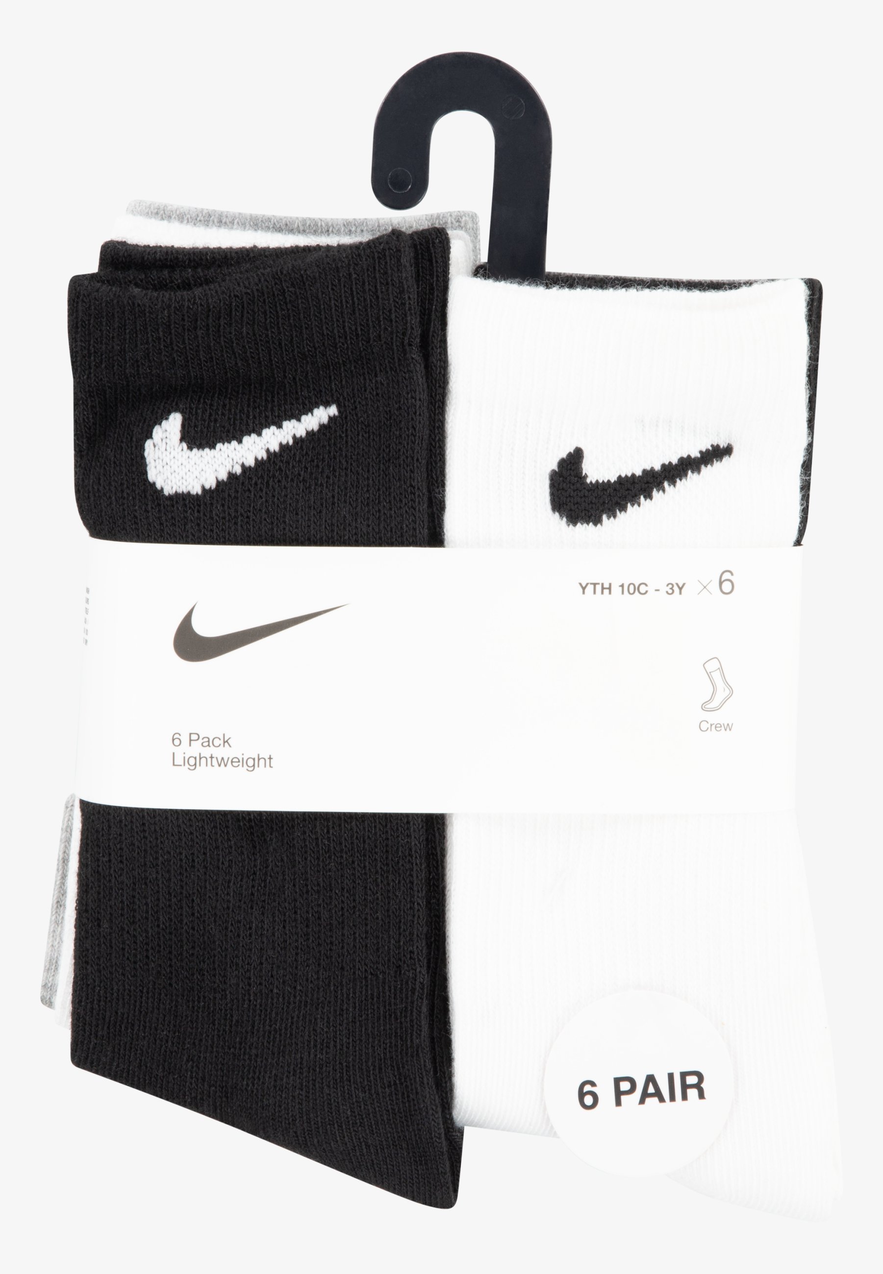 mens white nike crew socks 6 pack