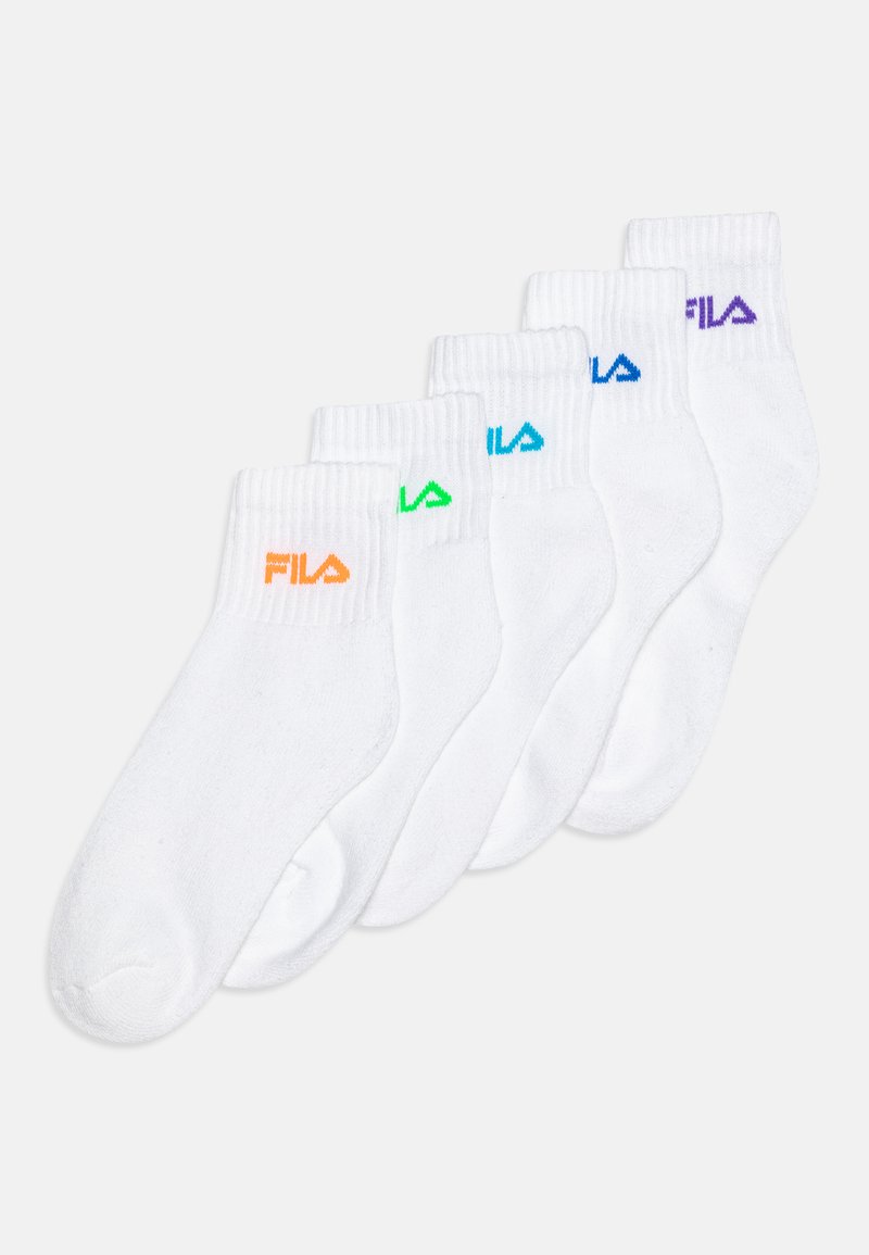 Fila JUNIOR QUARTER MIXED COLORS 5 PACK UNISEX - Zoknik - white