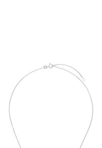 Collana in argento con una finitura delicata e texture. Presenta una chiusura a molla e un design sottile. Lunghezza regolabile.