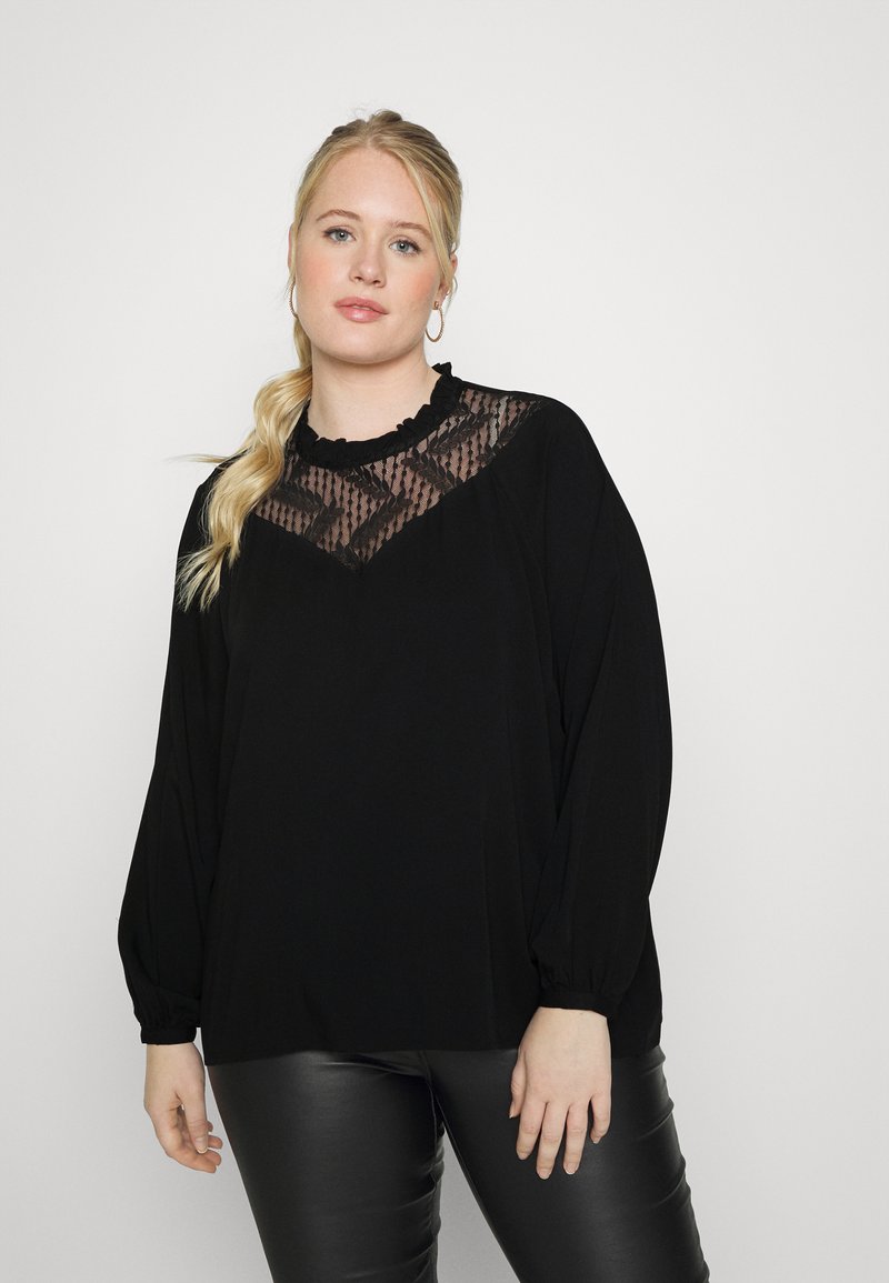 Damen Hemdblusen | Evoked Vila VISUVITA Bluse black/schwarz - YL06048 Damen Hemdblusen | Evoked Vila VISUVITA Bluse black/schwarz - YL06048